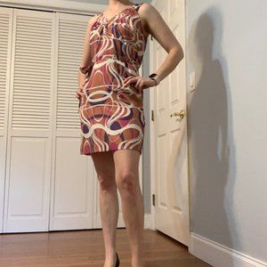 Banana Republic Print Sundress Tie Waist 00P EUC